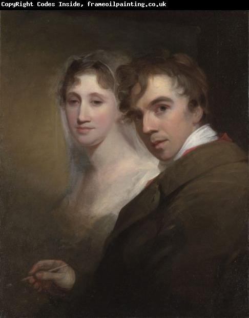 Thomas Sully Self-Portrait of the Artist Painting His Wife (Sarah Annis Sully)
